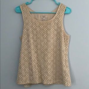 J Crew Lace Sleeveless Top